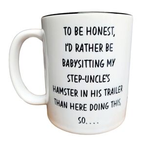 Orca Coatings White/Black 10 oz Coffee Mug "To Be Honest"...